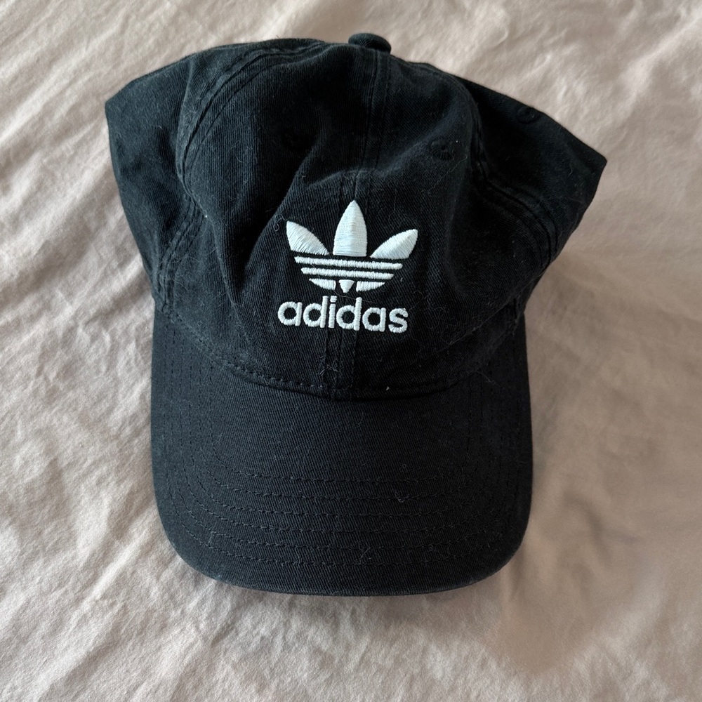 Adidas Classic Black Cap with White Logo